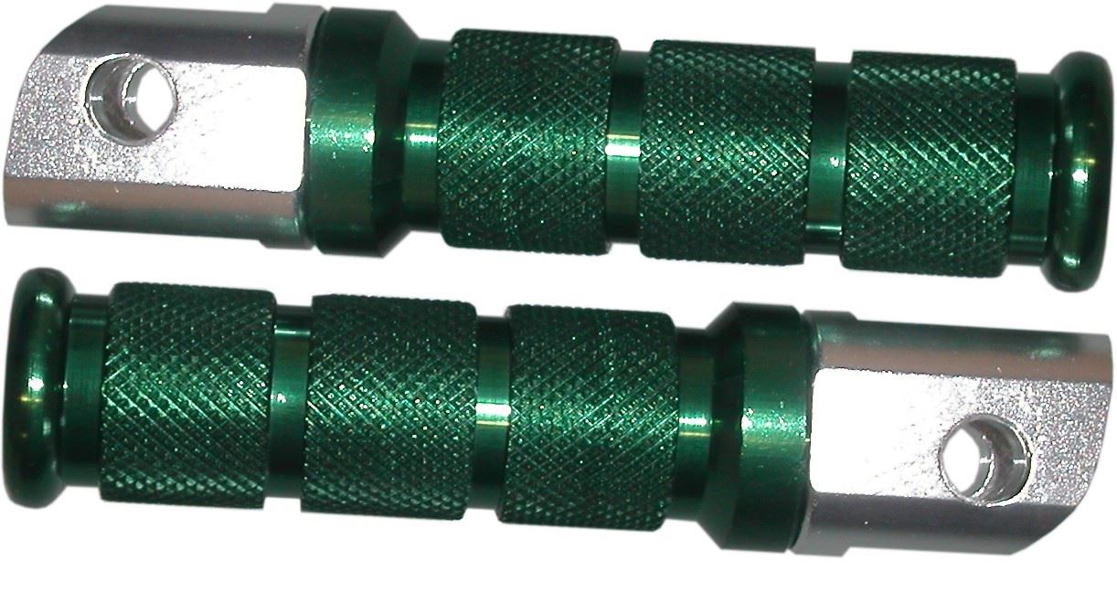 Footrests Anodised Honda Green (Pair)