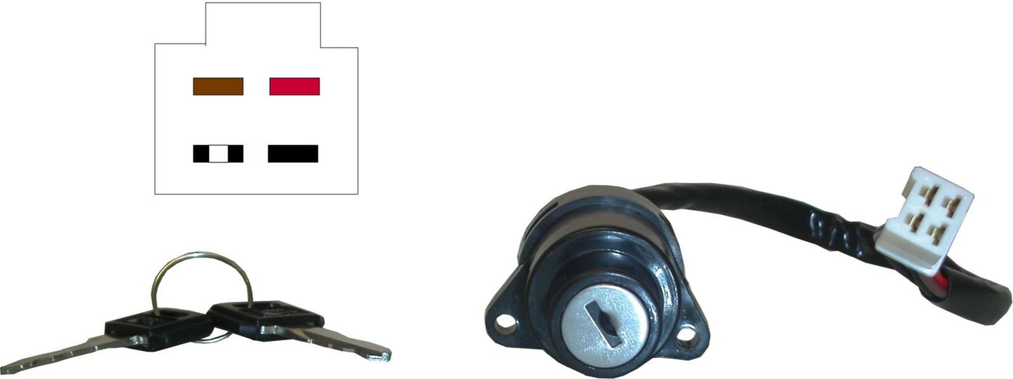 Ignition Switch Yamaha RD50, DT50 78-95 (4 Wires)