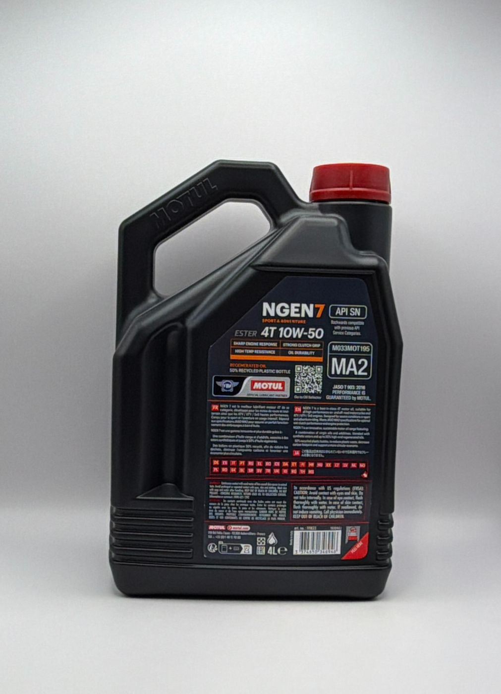 Motul NGEN 7 10w50 4T Next Generation High Performance Sustainable Ester Base Synthetic Blend (Upto 50% High Grade Regenerated Oils) API SP, JASO MA2 (2023)