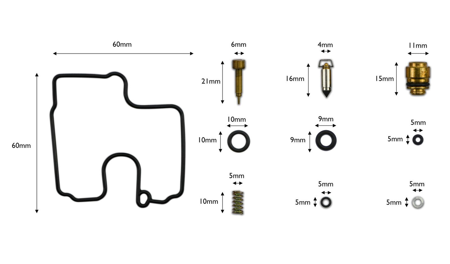 Carb Repair Kit Kawasaki ZX-6R (ZX600G1-2, ZX600J1-2) 98-01