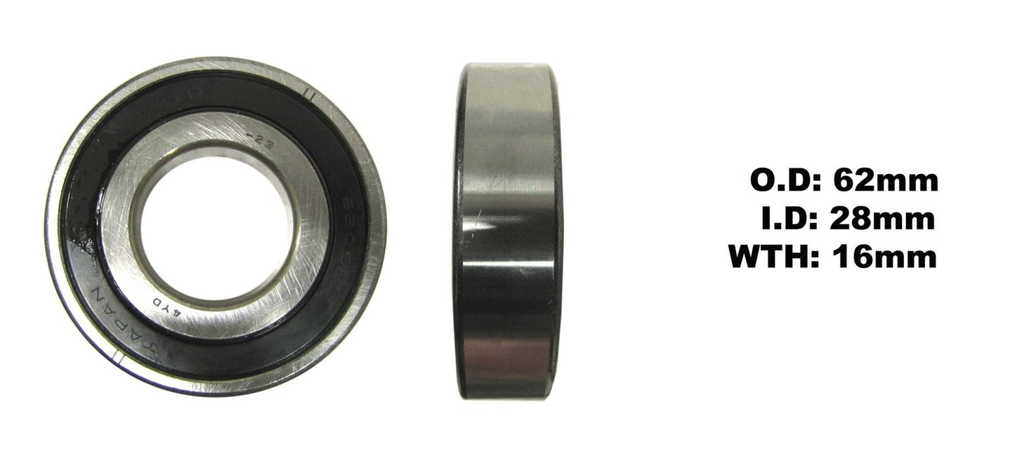 Bearing Koyo 6206(ID 28mm x OD 62mm x W 16mm) 2RS