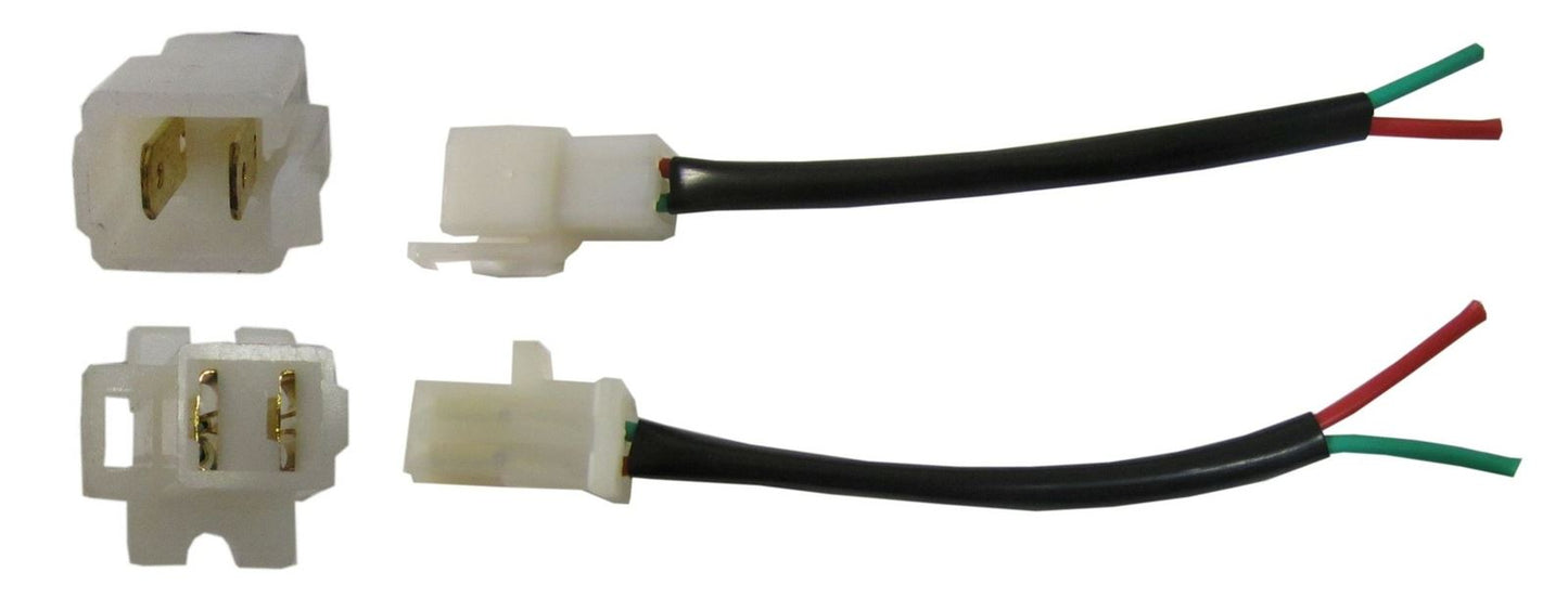 Plastic Connector 2 Pole Spade Male & Female Block with wire