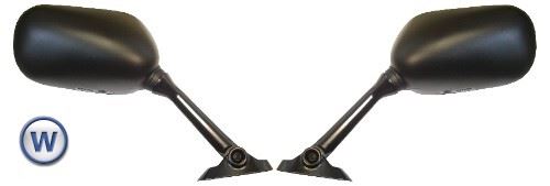 Mirrors Fairing Black Rectangle GSXR1000 02-04, SV650 03-06
