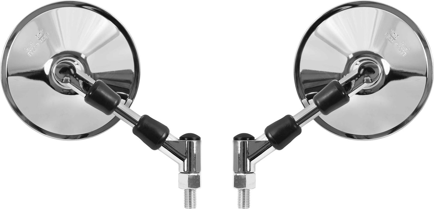 Mirrors 10mm Chrome Round L & R