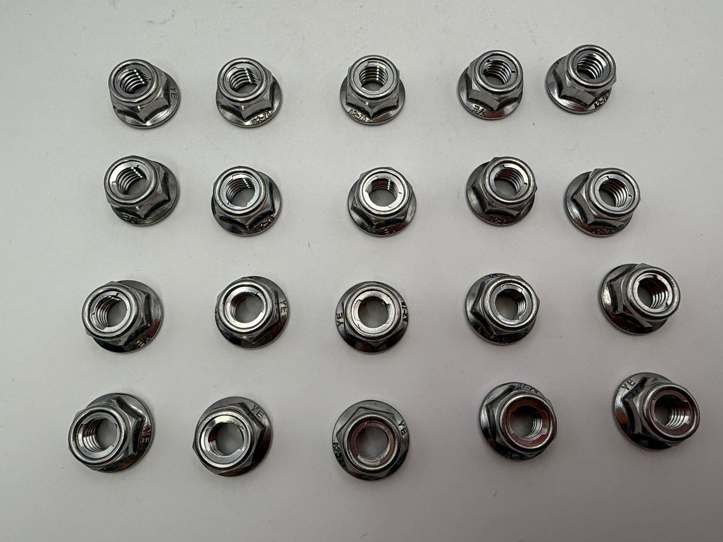 Nuts Flange Metal Locking Stainless Steel M8 x 1.25mm Pitch