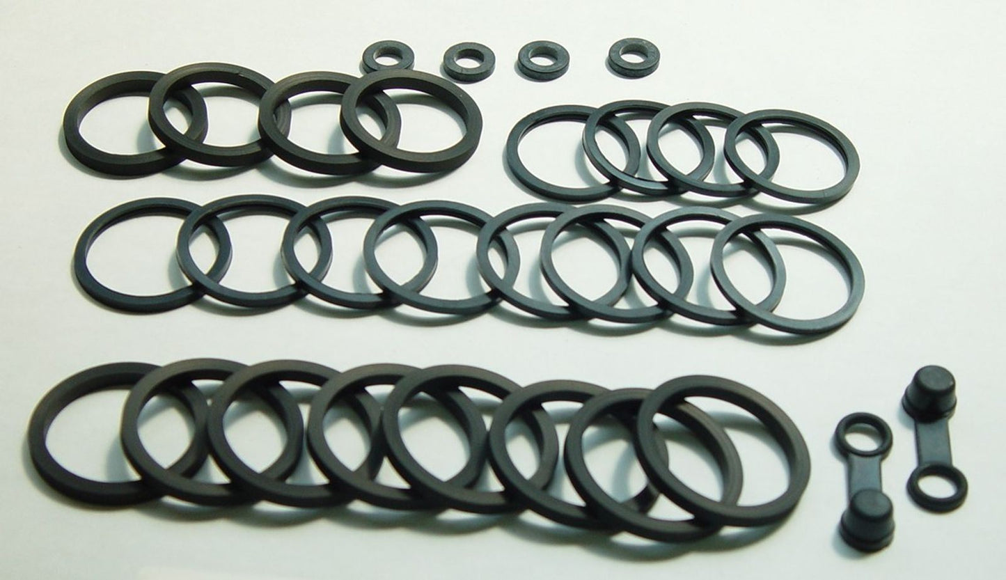 TourMax Brake Caliper Seal Rebuild Kit Front Kawasaki ZX600J 00-08, ZX750P1-5 96-00, ZX900B3-4 96-97, ZX900C1-2 98-99, ZX900E1-2 00-01, ZR1100C1-3 97-99, ZR1100D1-4 97-00, ZX1200A1-2 00, 02