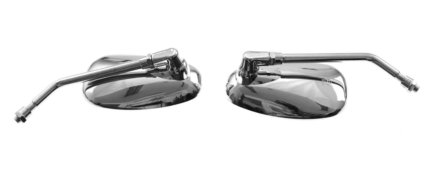 Oval Mirrors Chrome 10mm