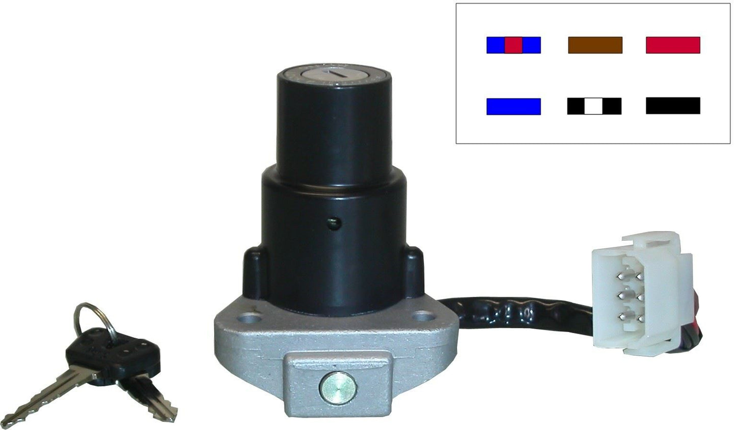Ignition Switch Yamaha RD80LC, XT600 82-02 (6 Wires)