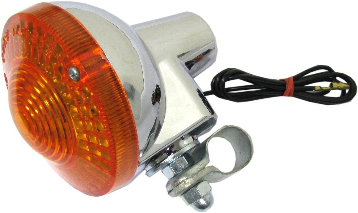 Complete Indicator Yamaha DT125, DT175 Front Chrome with zinc clamp