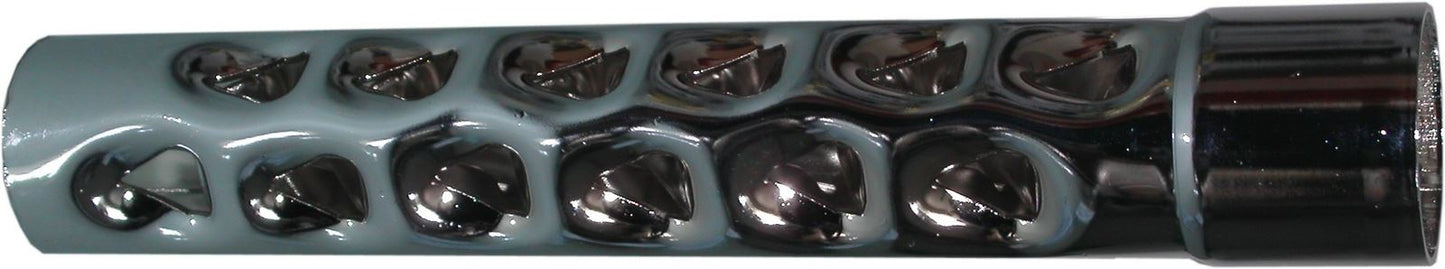 Universal Baffle 4T 35mm Diameter, 8" Long Chrome