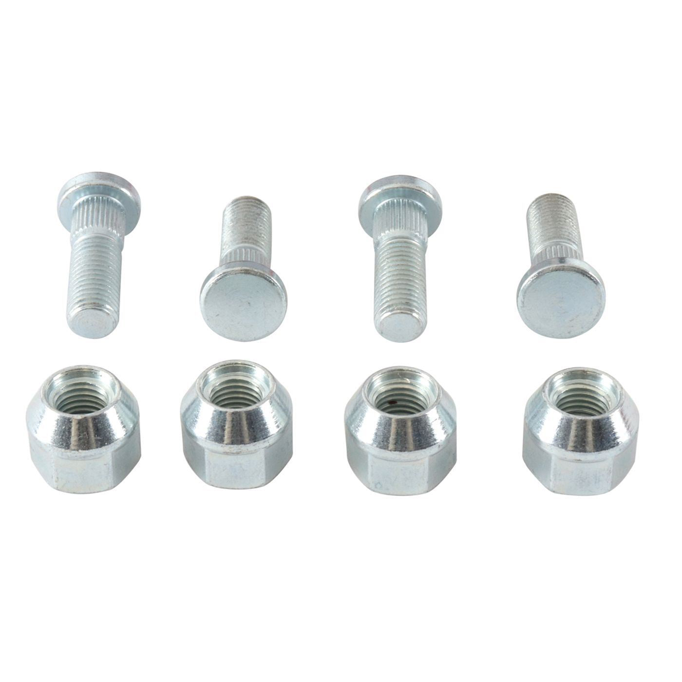 Wheel Stud and Nut Kit Front Suzuki LTA-450 X King Quad 2007, LT-A500X 09-15, LT-A500XP POWER STEERING 11-18, LTA-700 X King Quad 05-07, LTA-750 X King Quad 08-18, LTA-750 XP King Quad Power Steering 09-18, LT-F250 Ozark 02-14, Arctic Cat 400 DVX