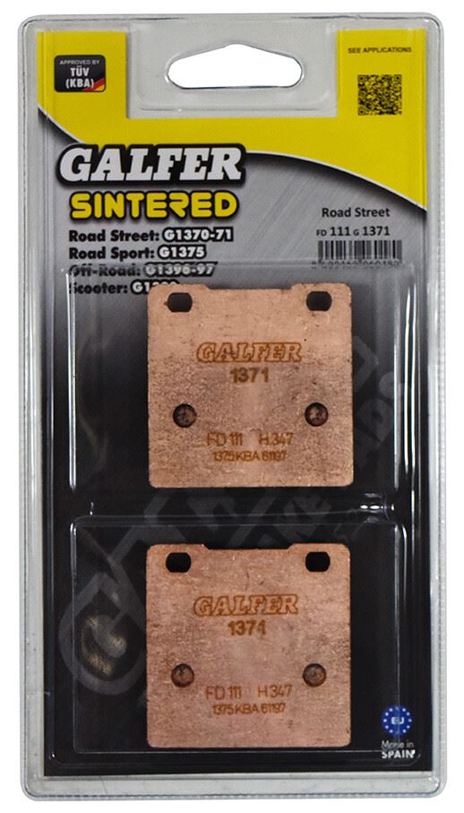 Galfer Brake Pad FD111,AD016,VD327,FA63,FDB338/R,SBS526