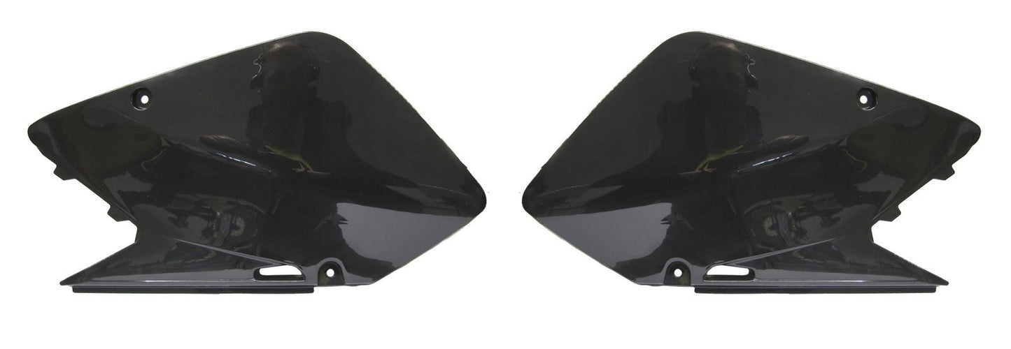 Side Panels (Black) (Pair) For Suzuki RM 125 (UK) 2001-2009 Competition Plastics