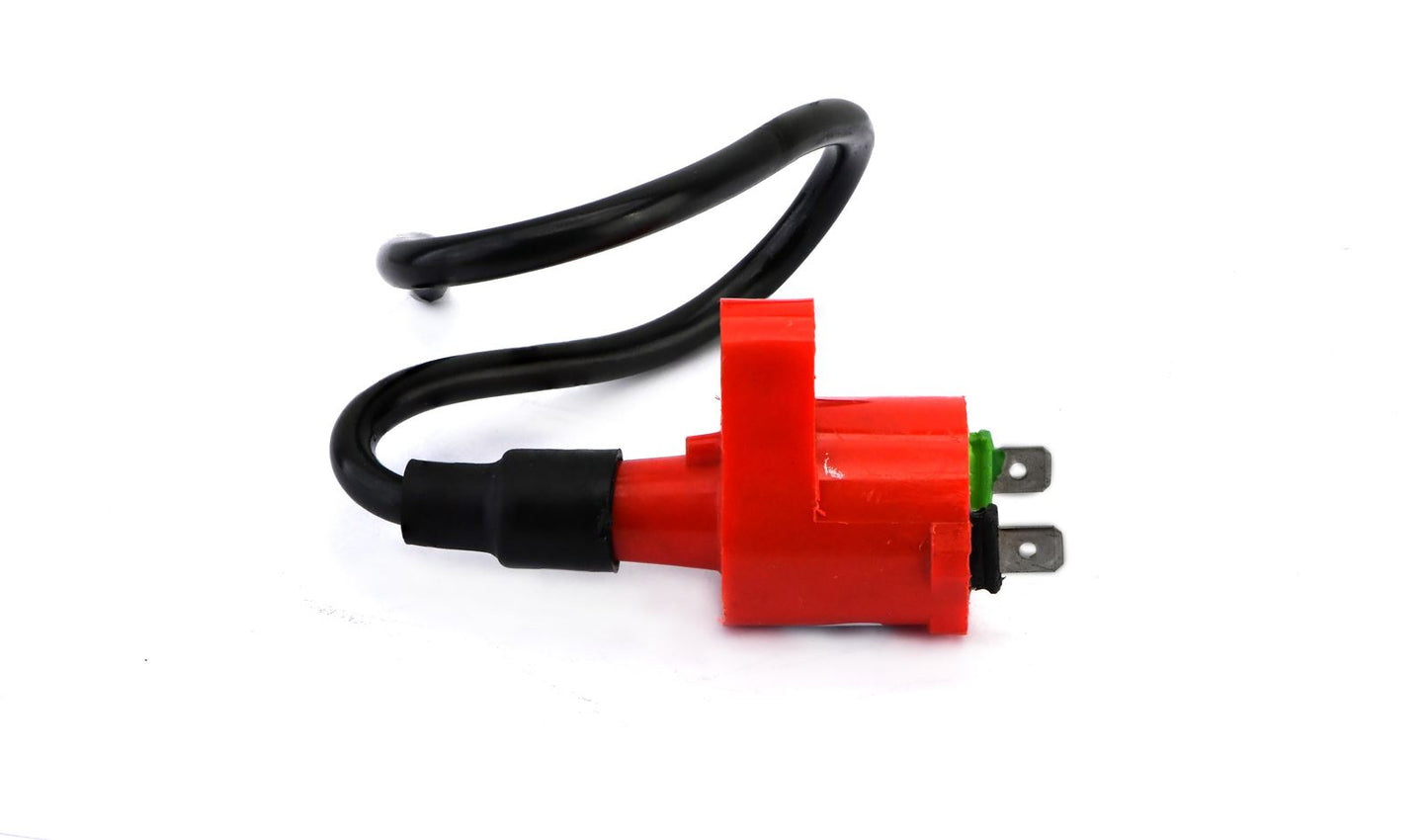 Ignition Coil 6v or 12v CDI Single 2 Spades (Red) (P: 0.3Oh, S: 2.20KOh)