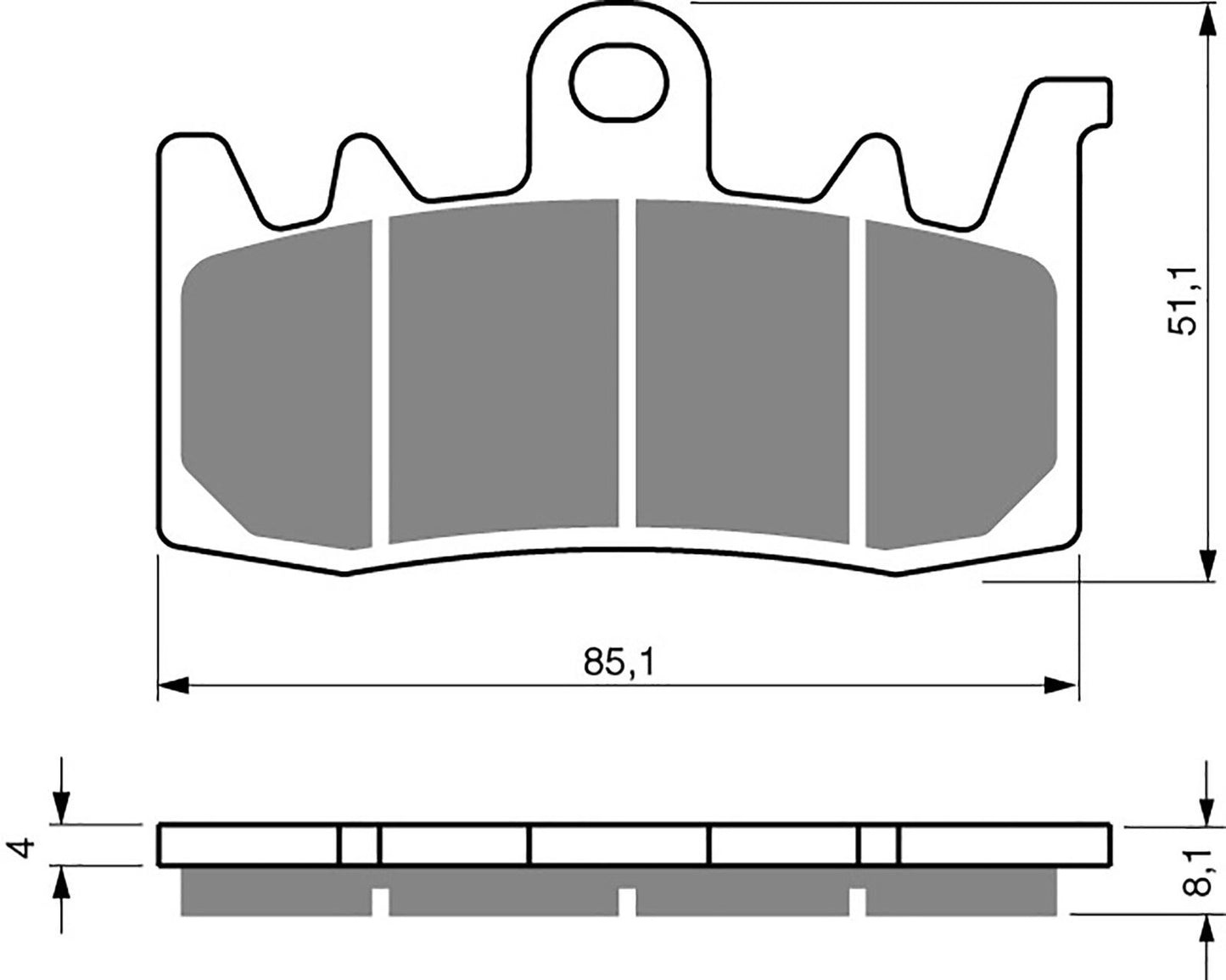 Goldfren Brake Pads AD328, FA630 as fittedto Ducati Hypermotard 821cc 13