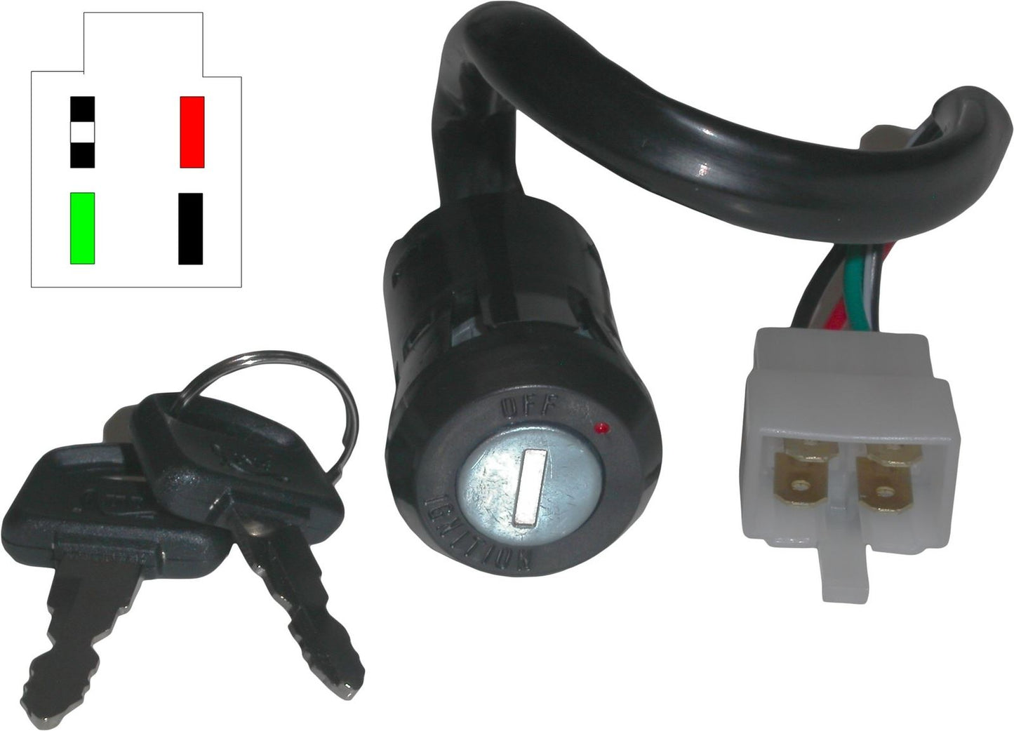 Ignition Switch Honda XL100, XL125, XL185S 78-83 (4 Wires)