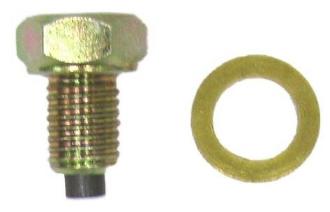 Oil Drain Bolt Magnetic 10mm x 1.25mm, Thread Length 12mm, Magnet Length 2.5mm