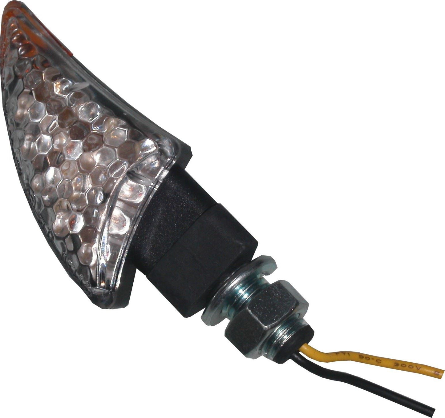 Complete Indicator LED Wave Tips Black Short Stem with Clear Lens E-Mar (Pair)