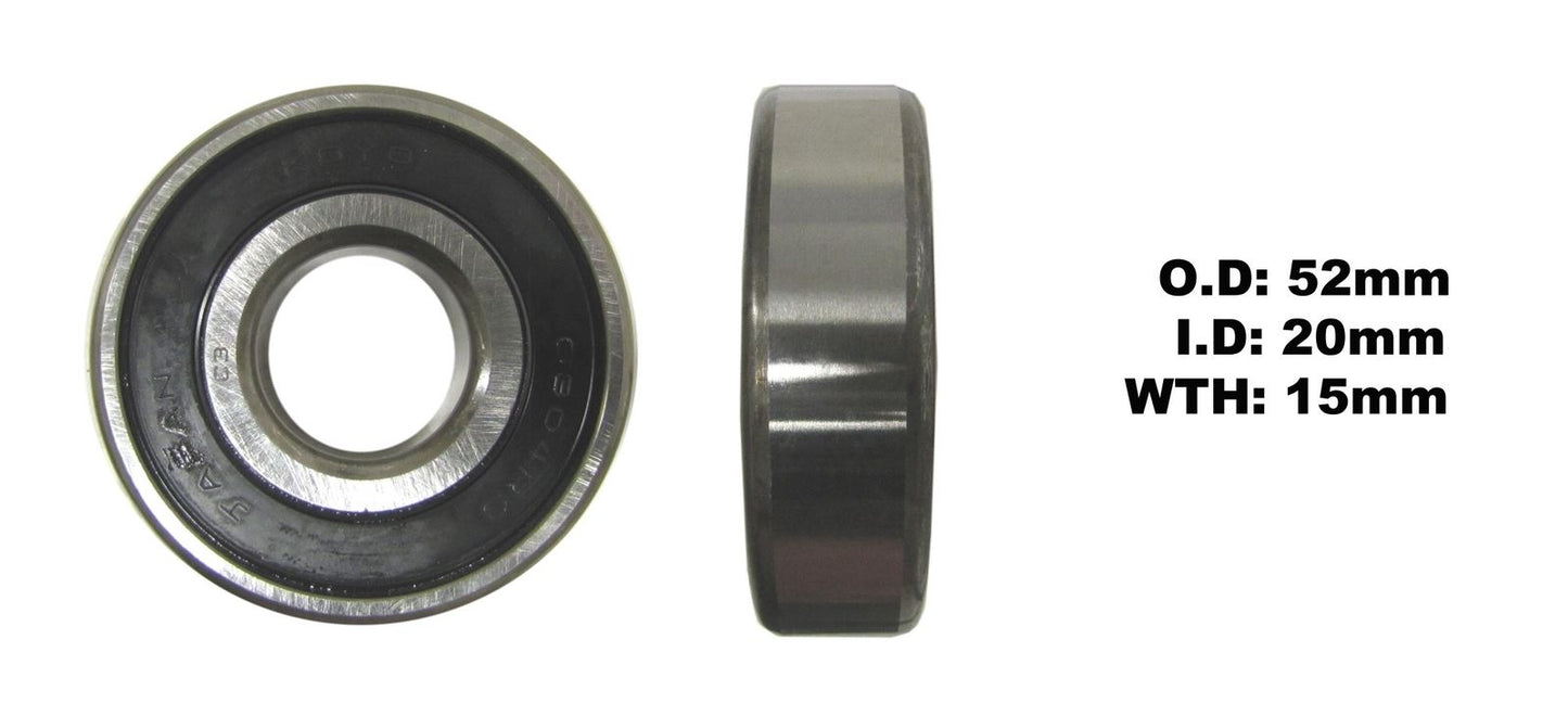 Koyo Bearing 6304-2RS-C3 (ID:20mm x OD:52mm x W:15mm)