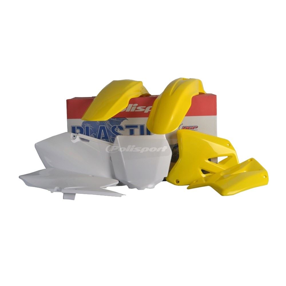 POLISPORT PLASTIC KIT + FORK GUARDS SUZUKI RM125 01-08, RM250 01-08, OEM STYLE