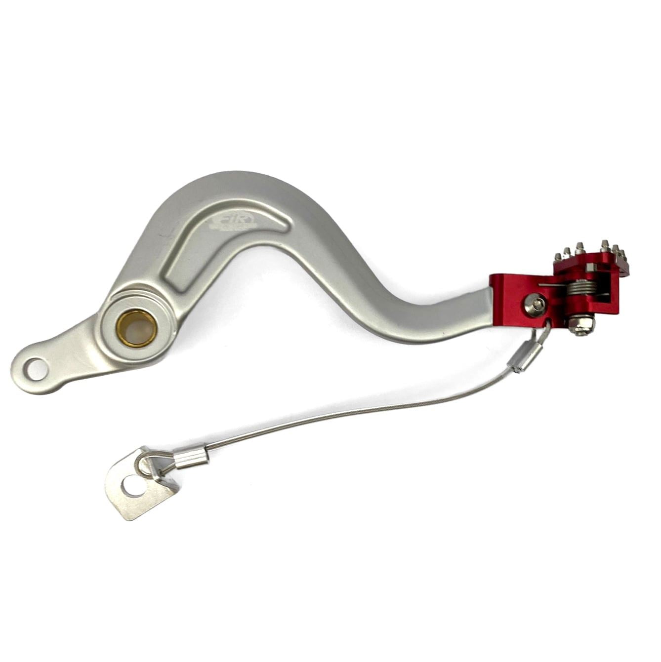 REAR BRAKE PEDAL SILVER WITH RED TIP, GASGAS EC 250-450 4T 00-13 , FIR BRAND