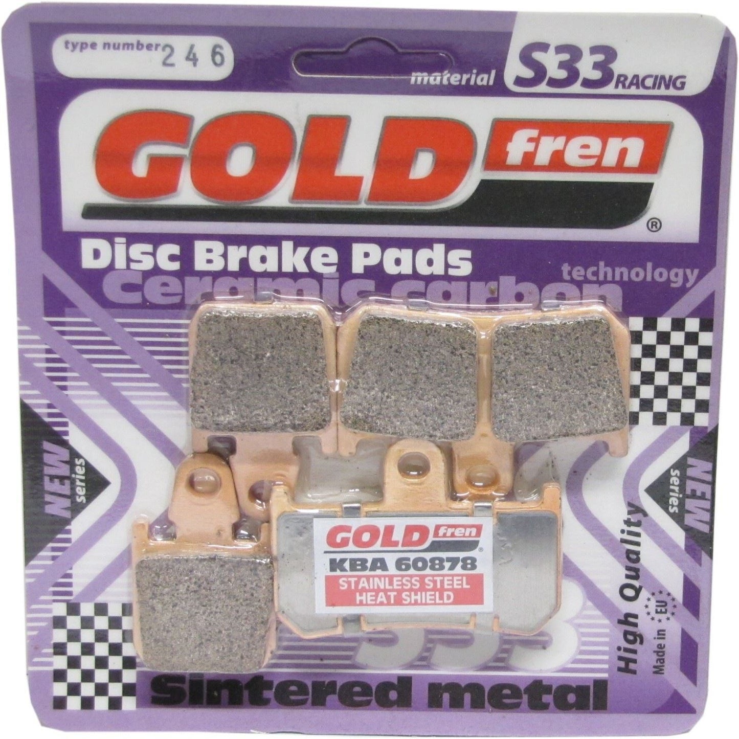 Goldfren Brake Pads S33-246, FA442/4, SBS839, DP977 YZF R1, MT-01 07 Front