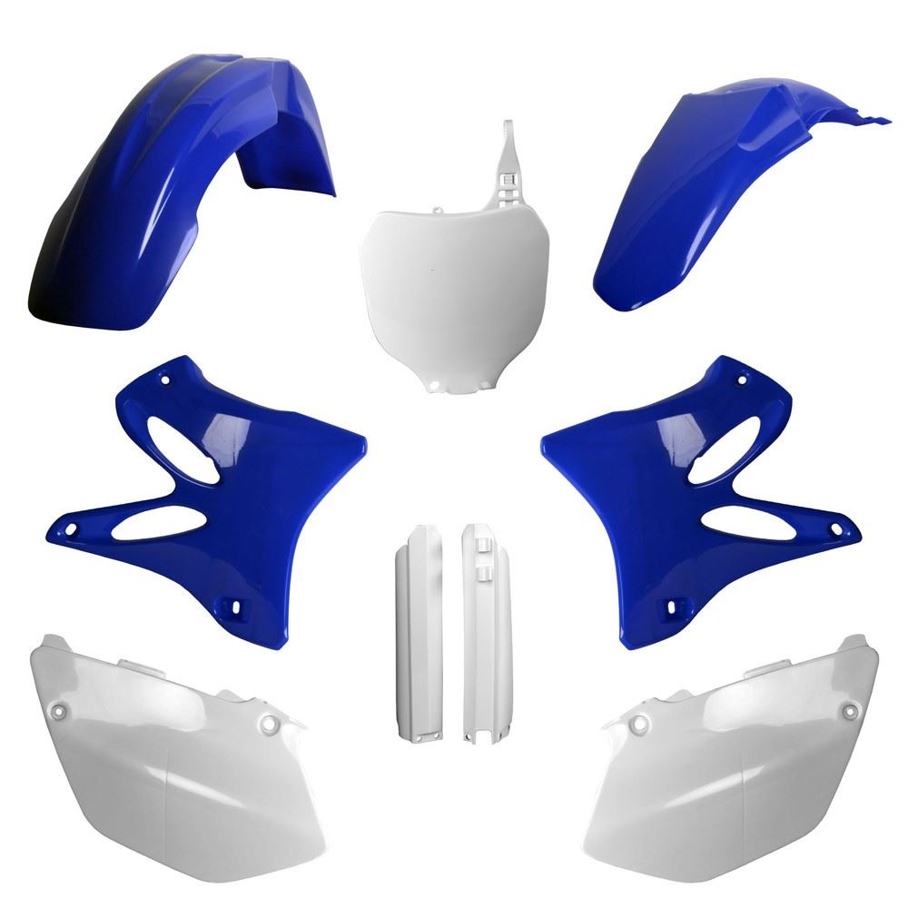 POLISPORT PLASTIC KIT + FORK GUARDS YAMAHA YZ125 02-04, YZ250 02-04, OEM STYLE