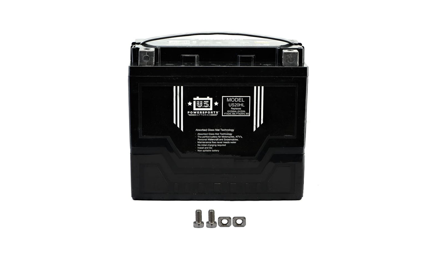 MTX Power/ US Powersports Battery XT20HL/ US20HL Sealed 12v 20.0A CCA:305A L:175mm H:154mm W:87mm CTX20L-BS, GYZ20HL, GYZ20L, CTX20HL-BS
