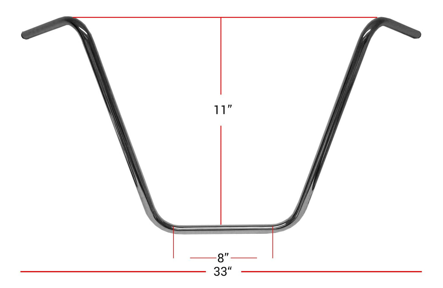 Handlebar 1'' Chrome 15'' Rise With Dimples