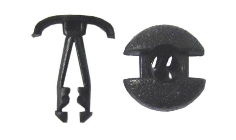 Fairing Clips 6mm x 10mm Black Plastic with Steering Taper wells (Per 20)
