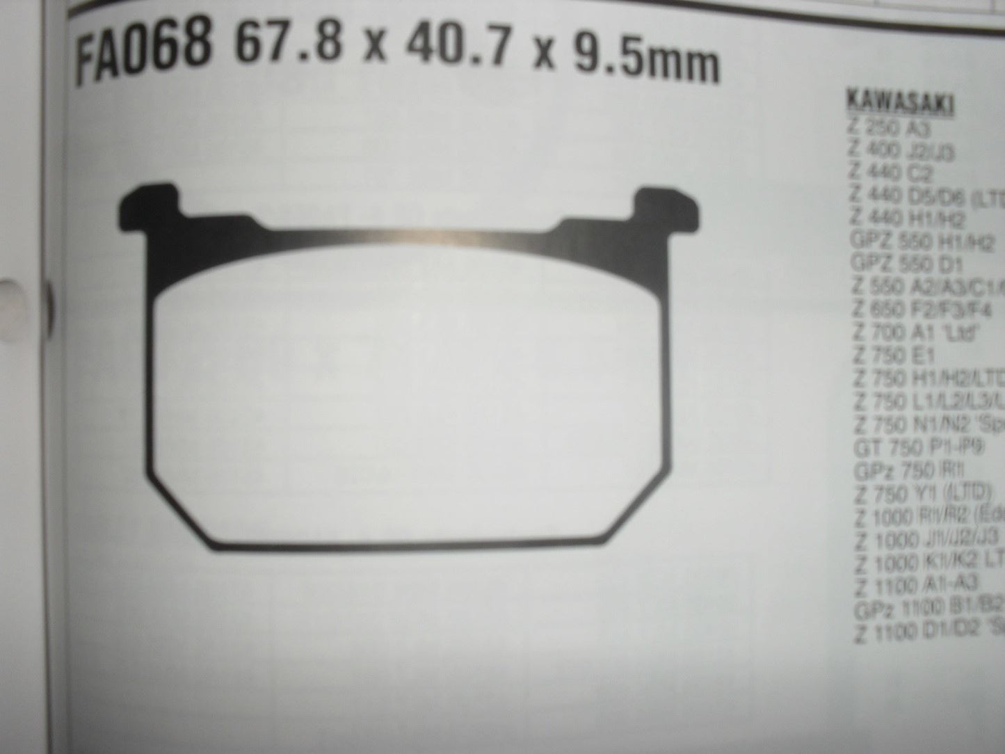 EBC FA 68 Motorcycle Brake Pads Limited Stock!!