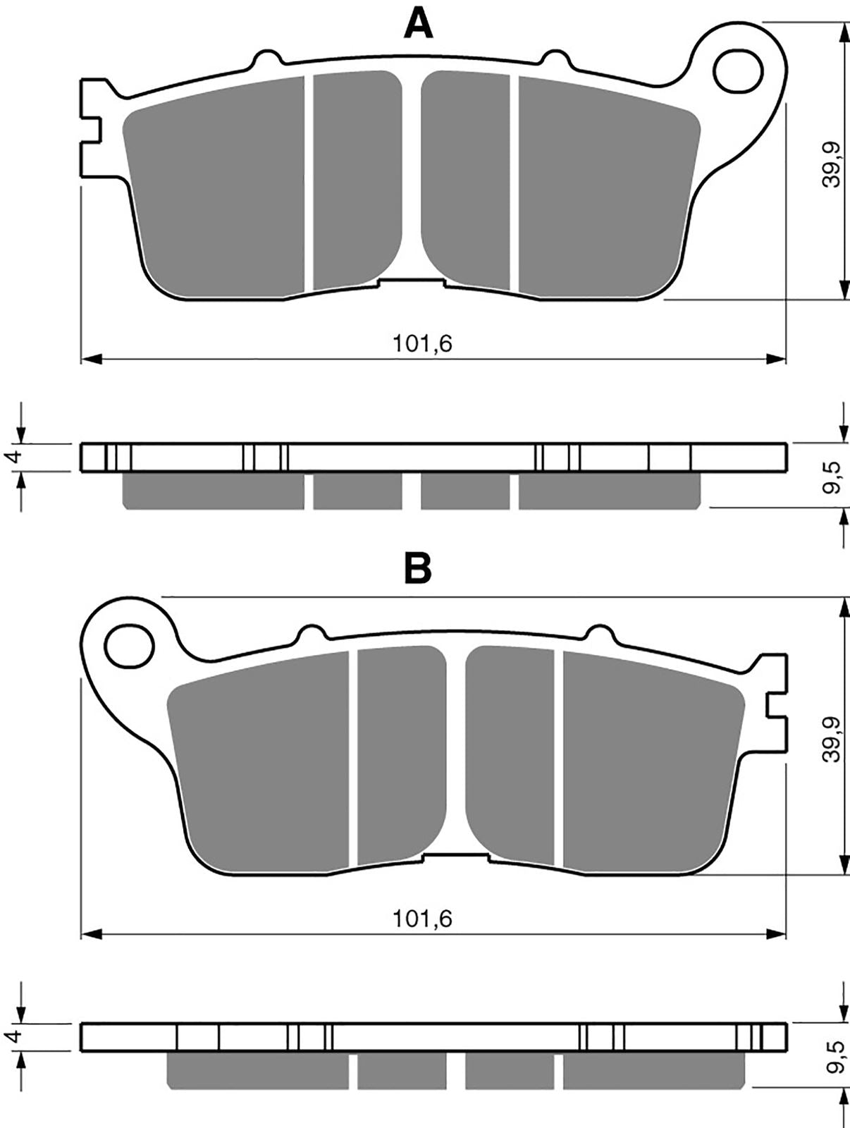 Goldfren Brake Pads AD277, FA488, VD178, SBS862