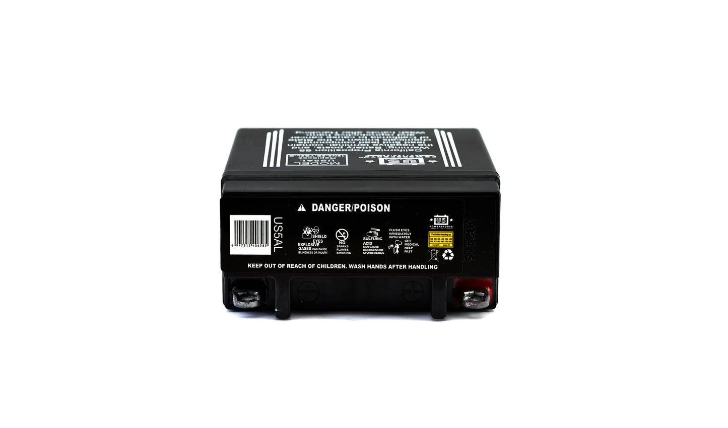 MTX Power/ US Powersports Battery XB5L-B/ US5AL Sealed 12v 5.0AH CCA:75A L:120mm H:130mm W:60mm CB5L-B,12N5-3B