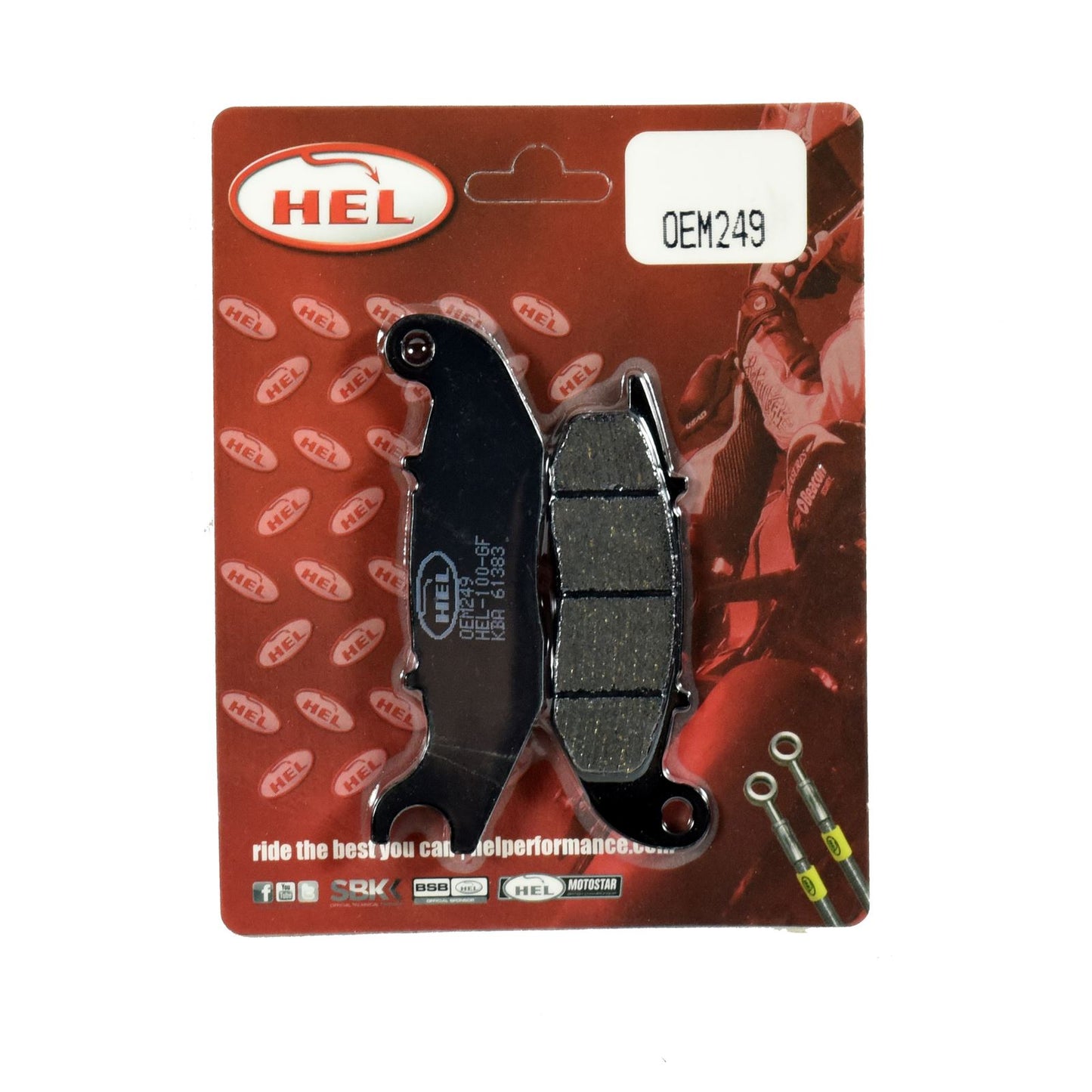 Hel Brake Pad OEM249,AD210,FA375 for Sports,Touring,Commuting