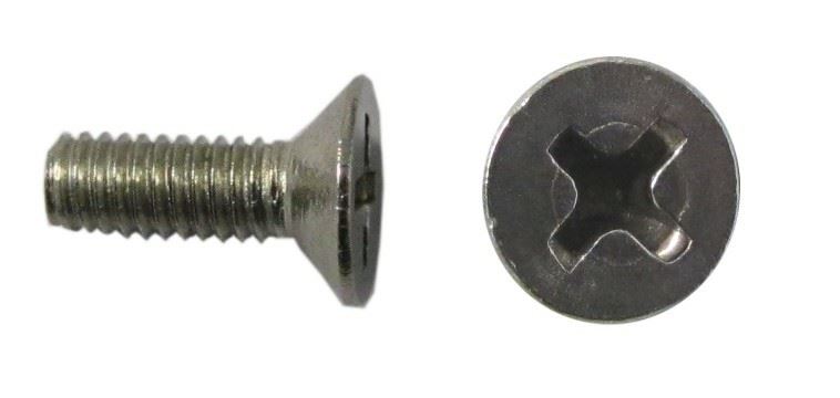 Screws Countersunk 4mm x 12mm Chrome(Pitch 0.70mm) (Per 20)