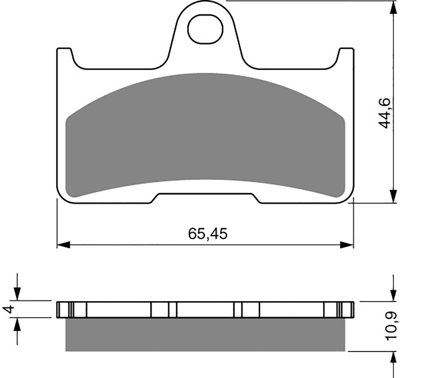 Goldfren Brake Pads Brake Pads K1-281,FA344 as fitted to Yamaha YFM660 02-08 Rear