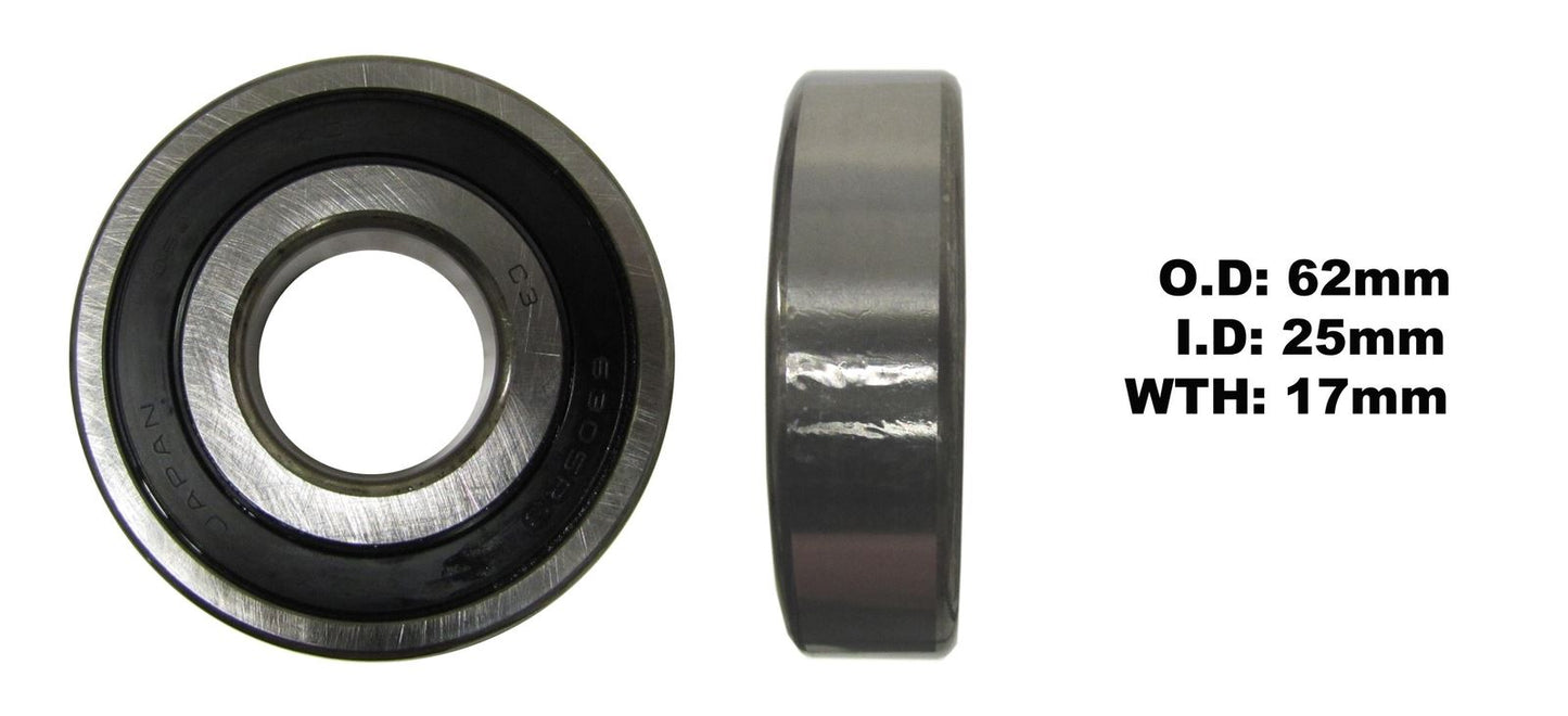Koyo Bearing 6305-2RS-C3 (ID:25mm x OD:62mm x W:17mm)