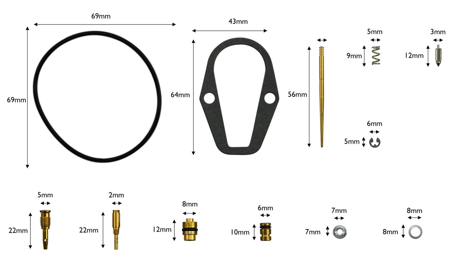 Carb Repair Kit Honda CB500K1-2 71-73