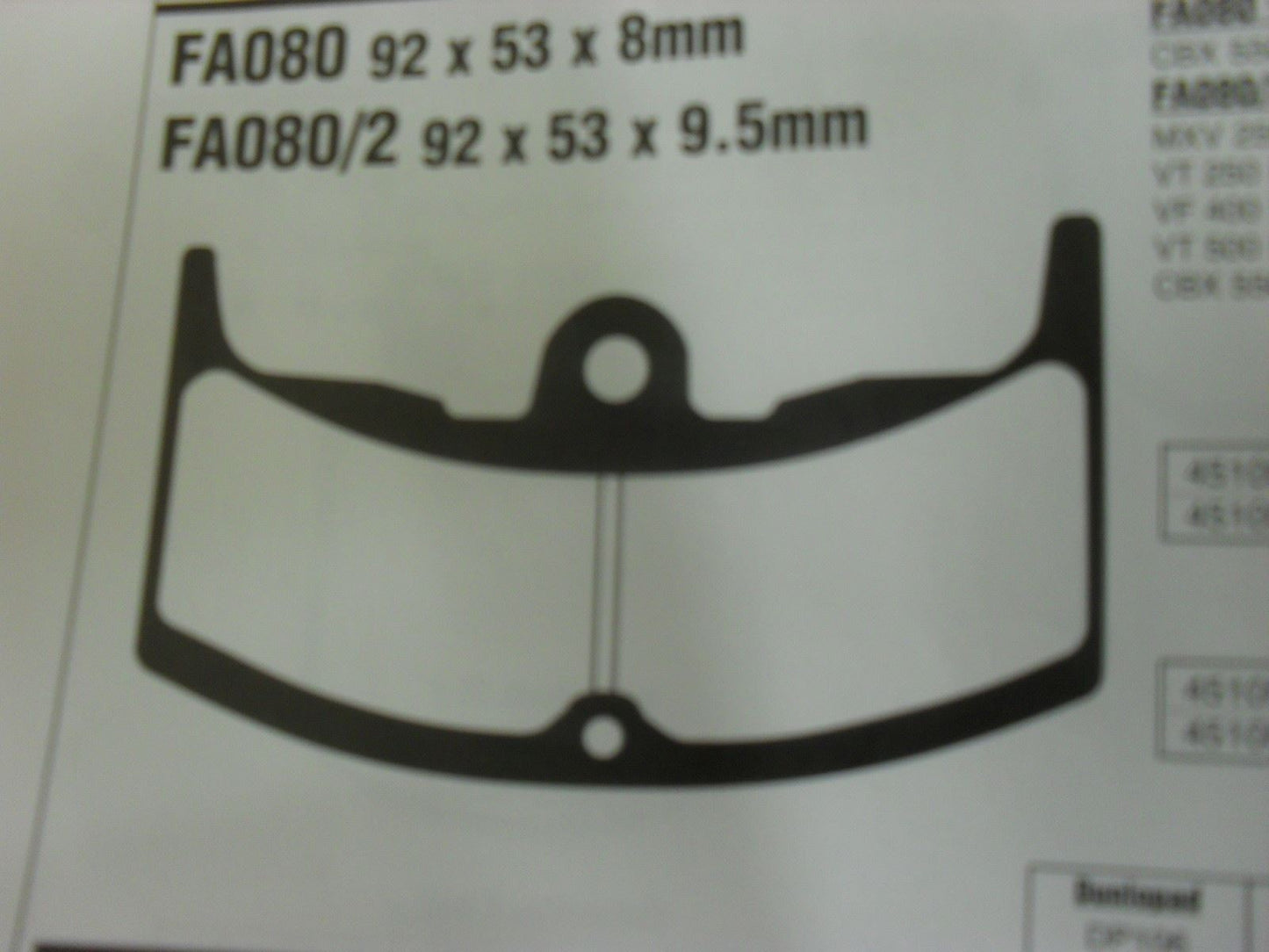 EBC FA 80 Motorcycle Brake Pads Limited Stock!!