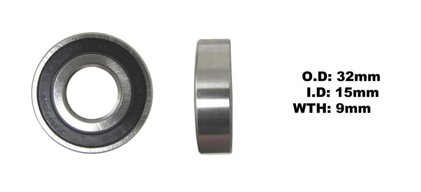 Koyo Bearing 6002-2RS-C3 (ID:15mm x OD:32mm x W:9mm)