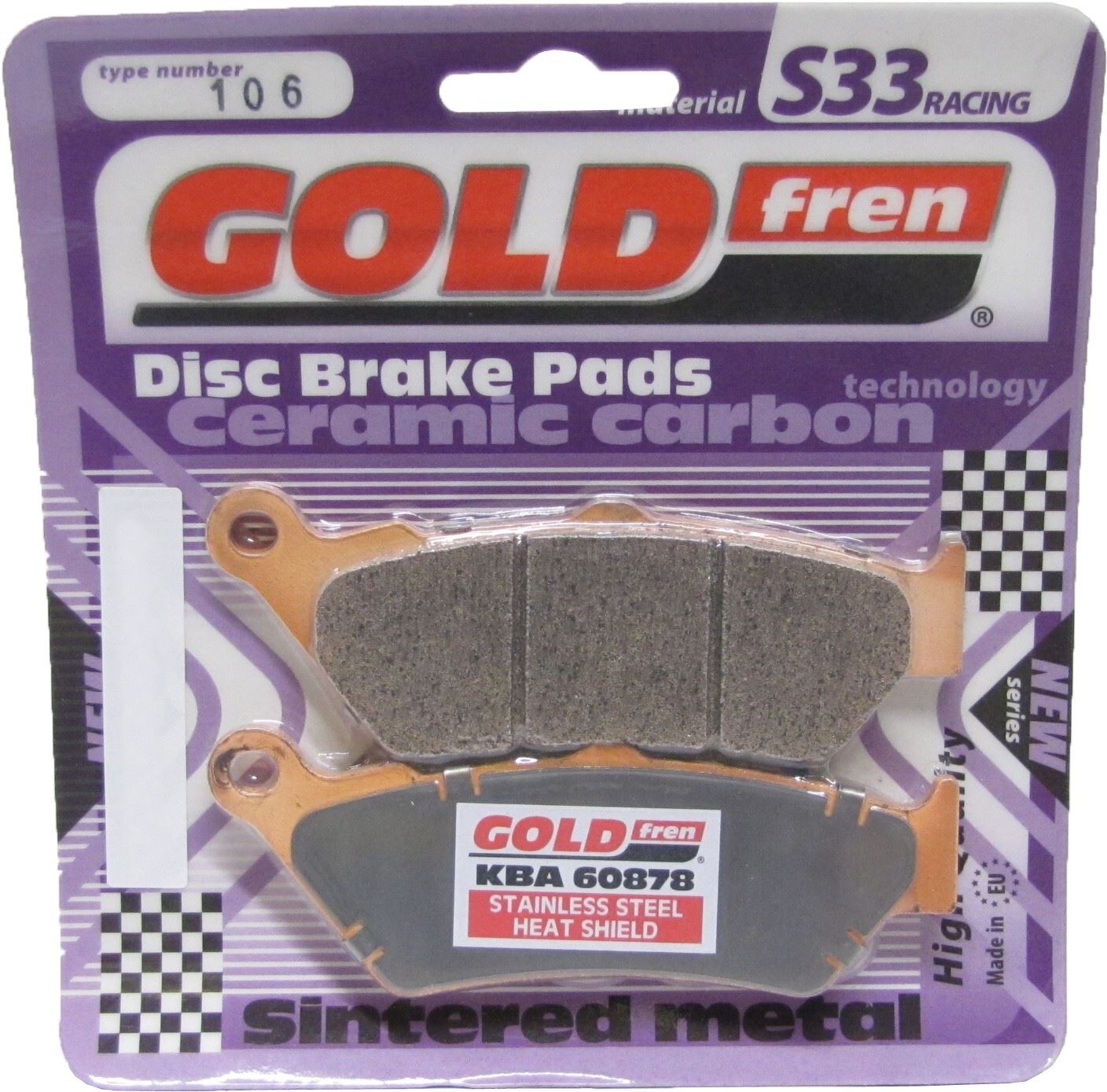 Goldfren Brake Pads S33-106, VD958, FA209, FDB2006, SBS674
