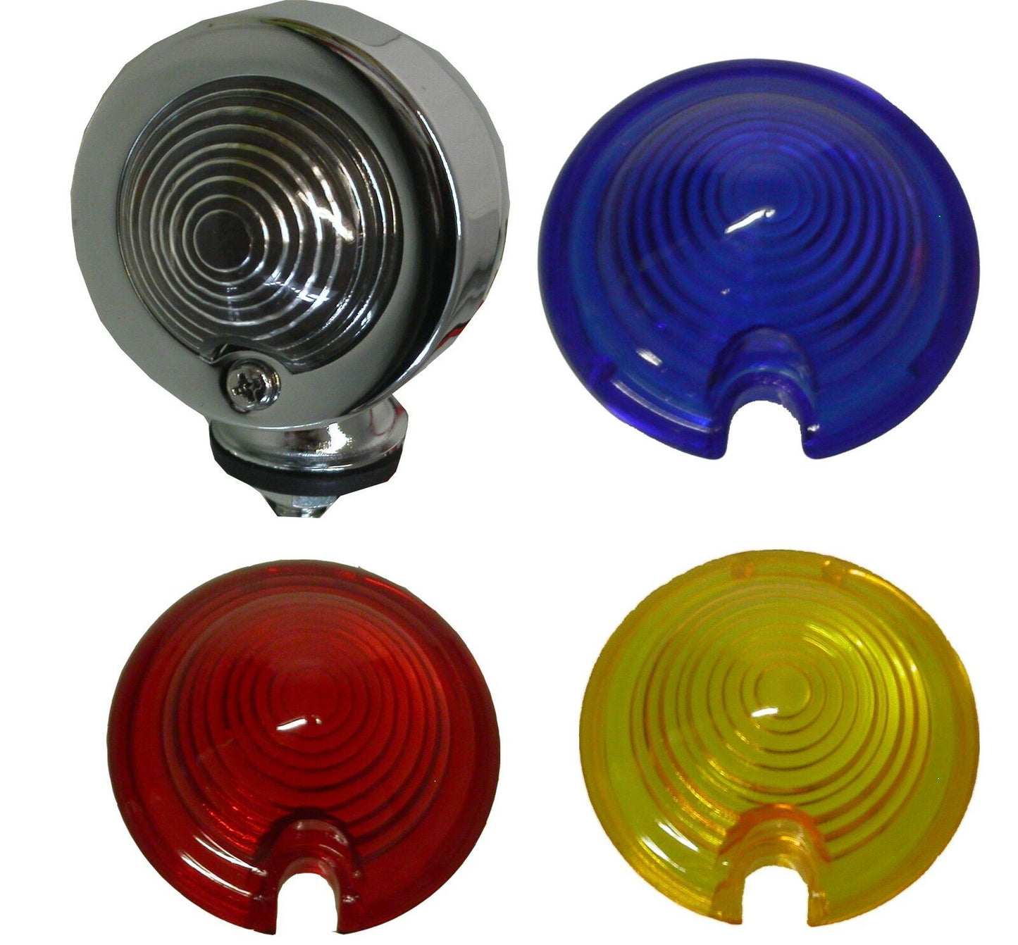 Bullet Light Chrome Orginal Type with All Lens & Twin Bulb