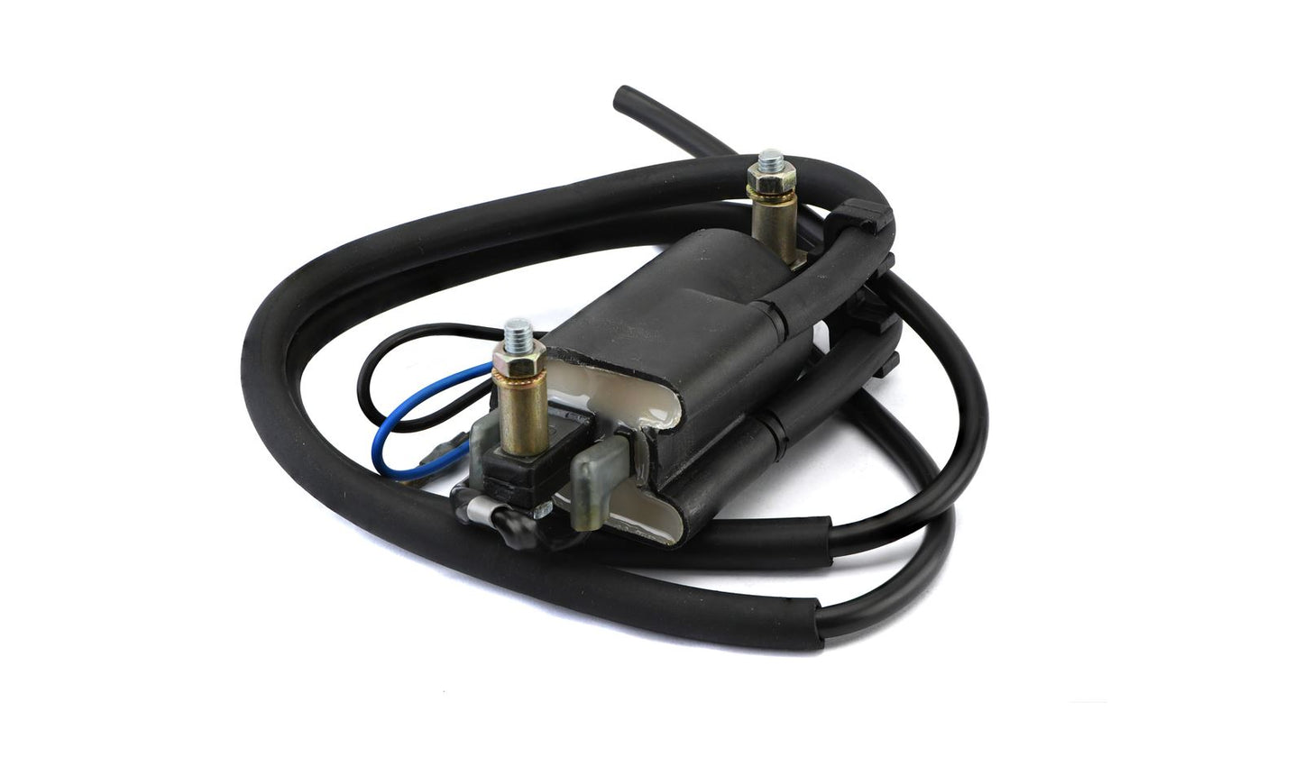 Ignition Coil 6v Points Twin Lead 2 Wires (100mm Centres) (P: 1.84Oh, S: 17.50KOh)