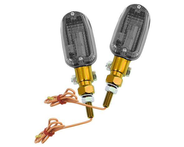 Complete Indicator Medium Aluminium Gold Short with Smoked Lens
