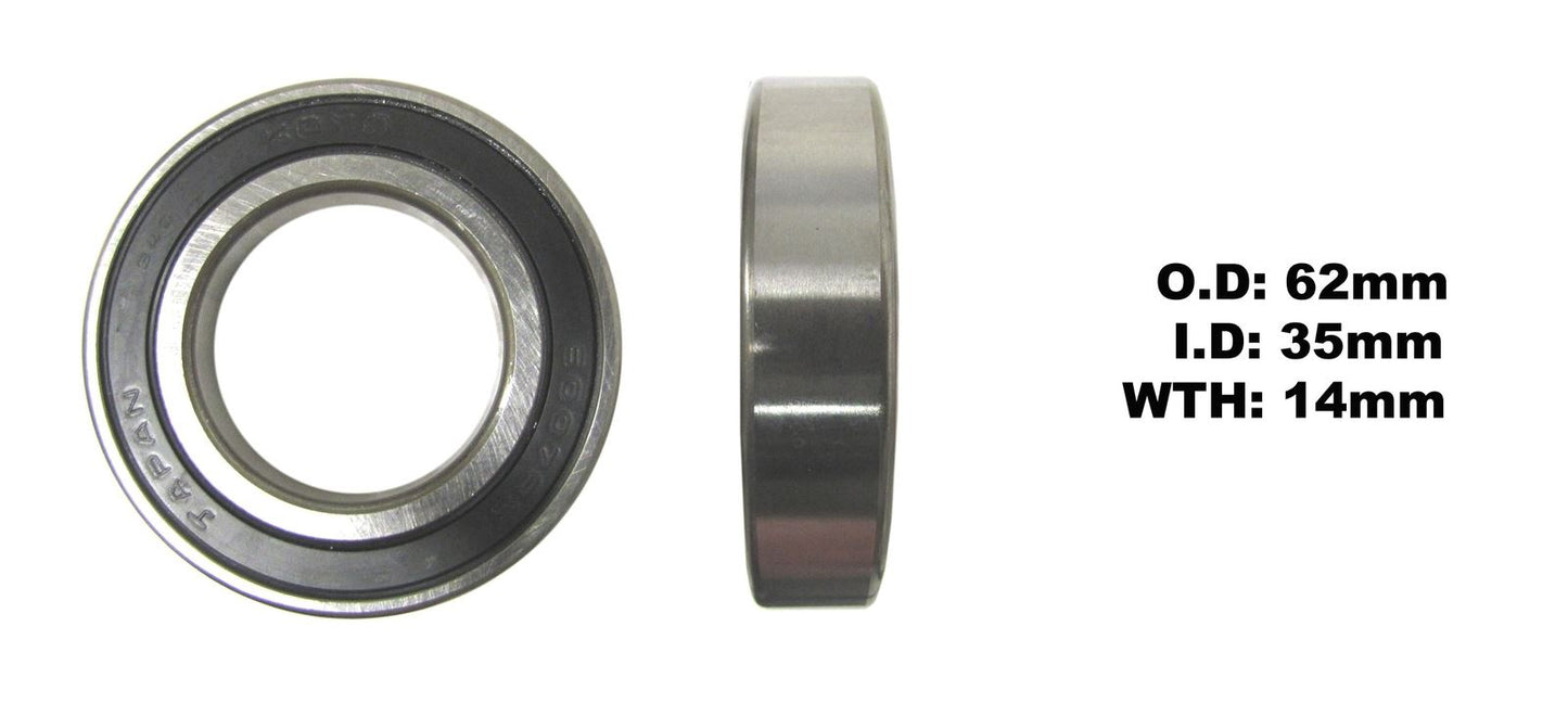 Koyo Bearing 6007-2RS-C3 (ID:35mm x OD:62mm x 14mm)