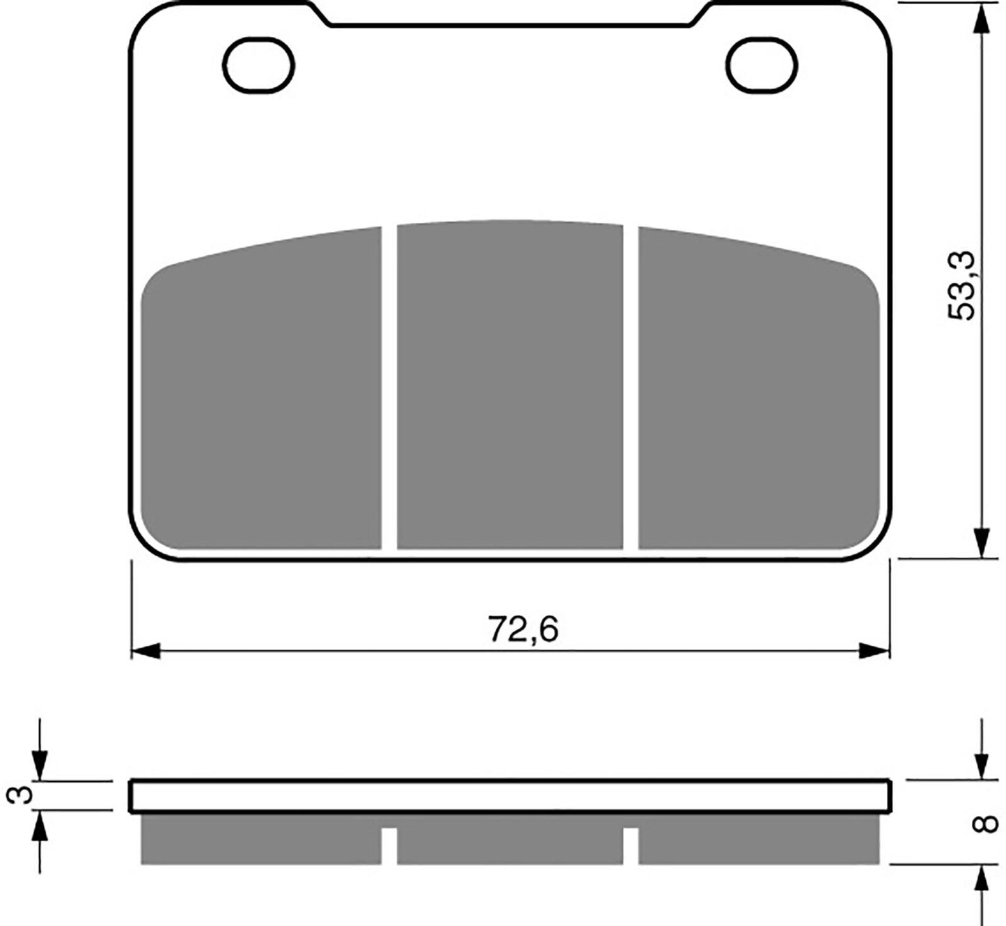 Goldfren Brake Pads AD331, FA627 as fitted to Kymco X-Citing 400i 12