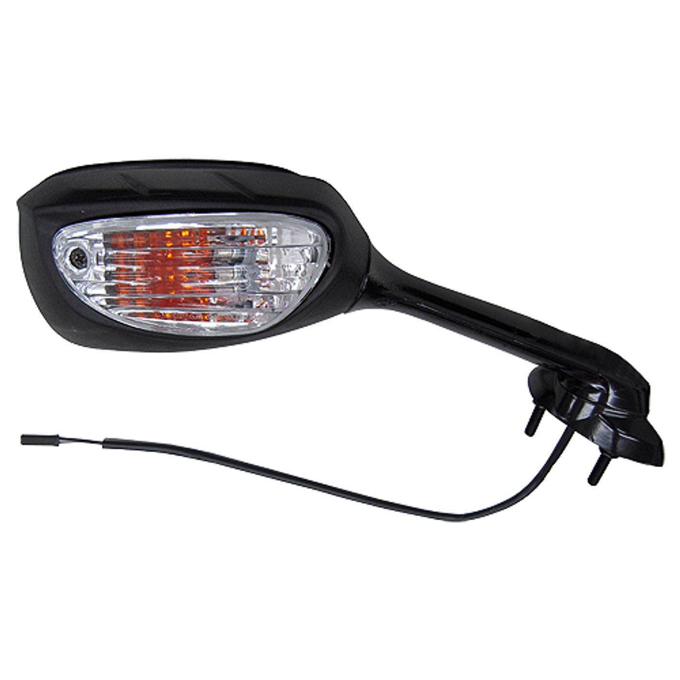 Mirror Right Fairing Black With Indicator Suzuki GSX-R600 11-15, GSX-R750 11-15, GSX-R1000 09-16 (E-Marked) (42mm Centres) OE Ref: 56500-47H00, 56500-47H01