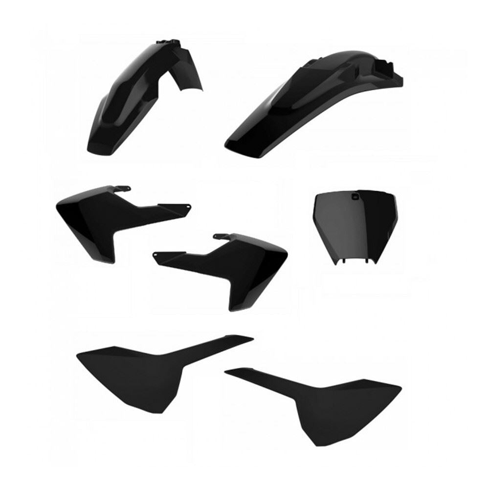 POLISPORT PLASTIC KIT HUSQVARNA TC125 16-18, TC250 17-18, FC250-450 16-18, BLACK