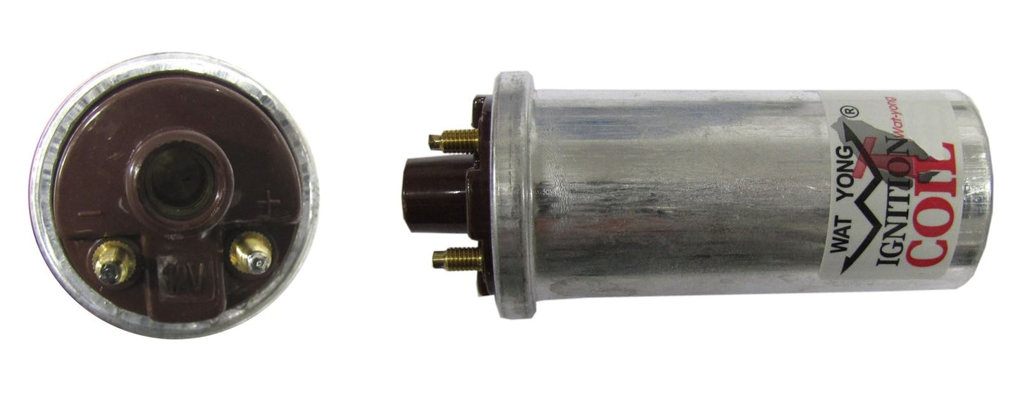Ignition Coil 6v DC 2 Poles British Lucas 110mm x 40mm (48mm Centres)