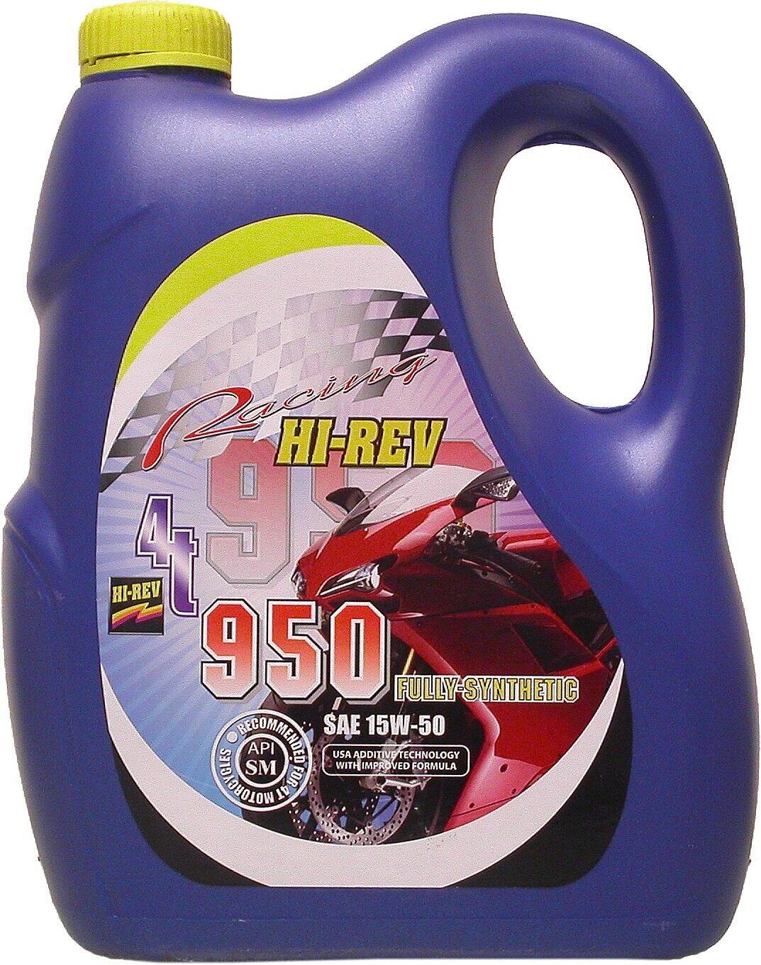 Hi-Rev 950 Super 4T 100% synthetic 15w/50 4 stroke oil